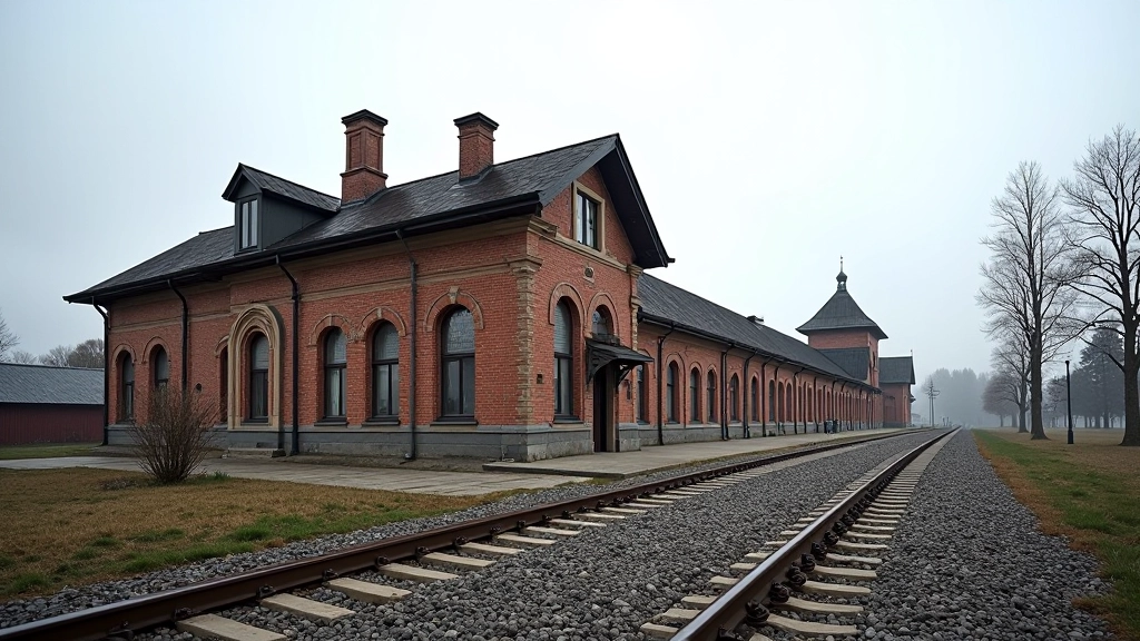 Žaliakalnio stoties architektūra ir geležinkelio bėgiai
